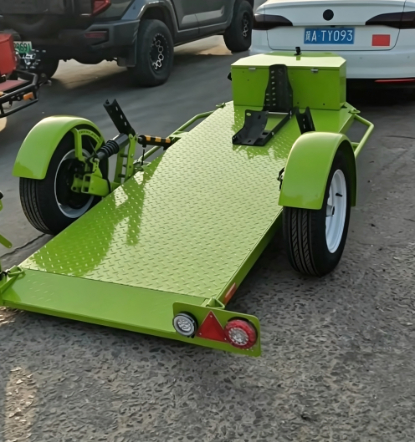Semi-Drop-Motorradanhänger Modell 100 mit hydraulischer Hebebühne
